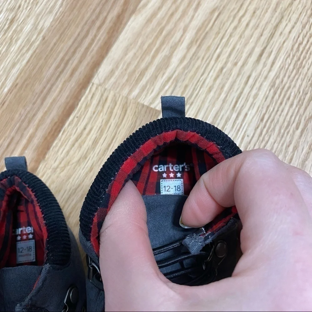 Carter’s Buffalo Plaid Lined Chukka Boots 12-18 mo